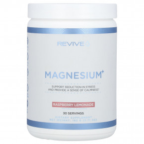 Revive, Magnesium+, малиновый лимонад, 162 г (5,71 унции) - описание | фото