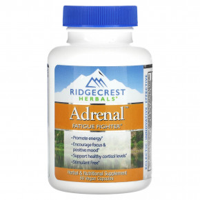 RidgeCrest Herbals, Adrenal, Fatigue Fighter, 60 Veggie Caps - описание | фото