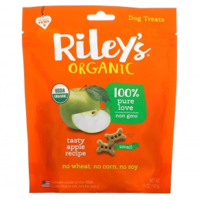 Riley’s Organics, лакомства для собак, маленькая косточка, рецепт с яблоком, 142 г (5 унций) в Москве - eco-herb.ru | фото
