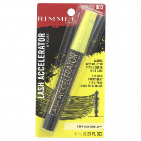 Rimmel London, Lash Accelerator, тушь для ресниц, оттенок 003 насыщенный черный, 7 мл (0,23 жидк. унции) в Москве - eco-herb.ru | фото