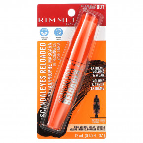 Rimmel London, Scandaleyes, Rechargeed, тушь для ресниц, оттенок 001 насыщенный черный, 12 мл (0,40 жидк. унции) в Москве - eco-herb.ru | фото