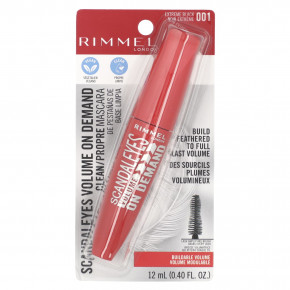 Rimmel London, Scandaleyes, Volume On Demand, очищающая тушь для ресниц, оттенок 001 насыщенный черный, 12 мл (0,4 жидк. унции) в Москве - eco-herb.ru | фото