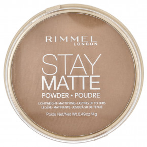Rimmel London, Stay Matte, Lightweight-Mattifying Powder, 016 Deep Beige, 0.49 oz (14 g) - подробнее Rimmel London, Stay Matte, Lightweight-Mattifying Powder, 016 Deep Beige, 0.49 oz (14 g) - описание
