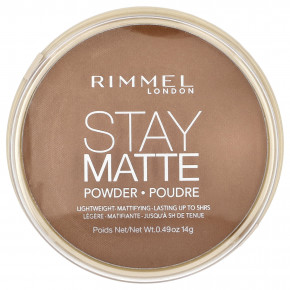 Rimmel London, Stay Matte, Lightweight-Mattifying Powder, 025 Toffee, 0.49 oz (14 g) - описание