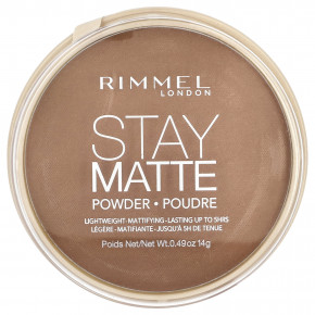 Rimmel London, Stay Matte, Lightweight-Mattifying Powder, 031 Pecan, 0.49 oz (14 g) - описание