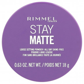 Rimmel London, Stay Matte, Loose Setting Powder, 001 Transparent, 0.63 oz (18 g) в Москве - eco-herb.ru | фото