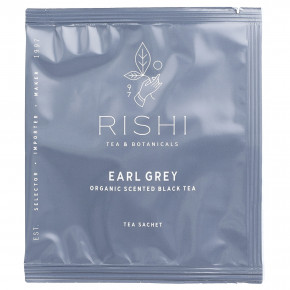 Rishi Tea, Органический ароматизированный черный чай, Earl Grey, 15 пакетиков, 42 г (1,48 унции) в Москве - eco-herb.ru | фото