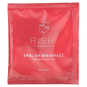 Rishi Tea, Органический черный чай, английский завтрак, 15 пакетиков, 48 г (1,69 унции) в Москве - eco-herb.ru | фото