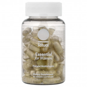 Ritual, Essential для женщин, пренатальные мультивитамины, цитрусовый вкус, 60 веганских капсул - описание | фото