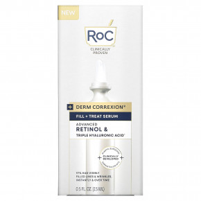 RoC, Derm Correxion, Fill + Treat Serum, Advanced Retinol & Triple Hyaluronic Acid, 0.5 fl oz (15 ml) в Москве - eco-herb.ru | фото