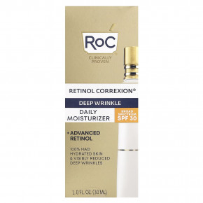 RoC, Retinol Correxion®, ежедневное увлажняющее средство против глубоких морщин, SPF 30, 30 мл (1 жидк. унц.) в Москве - eco-herb.ru | фото