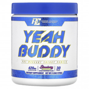 Ronnie Coleman, Signature Series, Yeah Buddy, энергетический порошок перед тренировкой, клубничный лимонад, 270 г (9,5 унции) в Москве - eco-herb.ru | фото