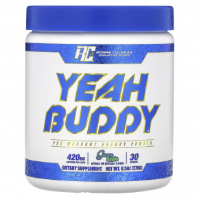 Ronnie Coleman, Signature Series, Yeah Buddy, энергетический порошок перед тренировкой, зеленое яблоко, 270 г (9,5 унции) - описание