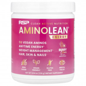 RSP Nutrition, AminoLean® Energy, ягодный эликсир, 228 г (8,04 унции) в Москве - eco-herb.ru | фото