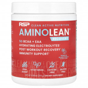 RSP Nutrition, AminoLean Recovery, пунш из тропических островов, без кофеина, 255 г (8,99 унции) в Москве - eco-herb.ru | фото