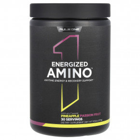 Rule One Proteins, Energized Amino, аминокислоты, ананас и маракуйя, 270 г (9,52 унции) - описание | фото