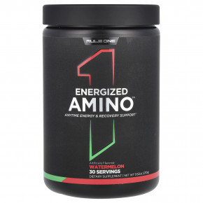 Rule One Proteins, Energized Amino, аминокислоты, со вкусом арбуза, 270 г (9,52 унции) - описание | фото