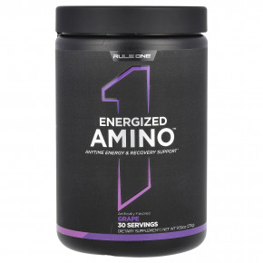 Rule One Proteins, Energized Amino, аминокислоты, со вкусом винограда, 270 г (9,52 унции) в Москве - eco-herb.ru | фото