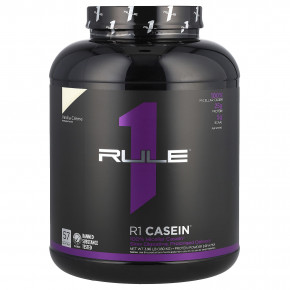 Rule One Proteins, R1 Casein, протеиновая смесь для приготовления напитка, со вкусом ванильного крема, 1,80 кг (3,96 фунта) - описание