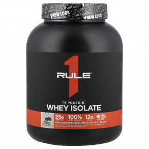 Rule One Proteins, R1 Protein™, сывороточный изолят, печенье и крем, 2,28 кг (5,03 фунта) - описание | фото