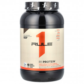 Rule One Proteins, R1 протеиновая смесь для приготовления напитка, со вкусом темного шоколада, 780 г (1,72 фунта) - описание