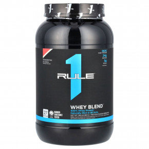 Rule One Proteins, Whey Blend, протеиновая смесь для приготовления напитка, клубника и крем, 891 г (1,96 фунта) - описание