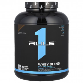 Rule One Proteins, Whey Blend, сывороточная протеиновая смесь, в порошке, со вкусом шоколадной помадки, 2,28 кг (5,02 фунта) - описание