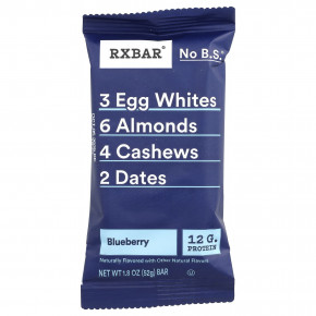 RXBAR, Протеиновый батончик, голубика, 12 батончиков, 52 г (1,8 унции) в Москве - eco-herb.ru | изображение RXBAR, Протеиновый батончик, голубика, 12 батончиков, 52 г (1,8 унции) в Москве - eco-herb.ru | фото