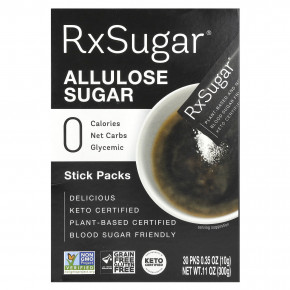 RxSugar, Аллулоза, 30 пакетиков по 10 г (0,35 унции) (Товар снят с продажи) в Москве - eco-herb.ru | фото