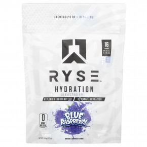 RYSE, Hydration, электролитная смесь для приготовления на вынос, голубая малина, 16 стиков по 6,5 г (0,23 унции) в Москве - eco-herb.ru | фото