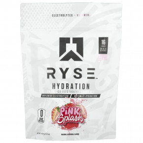 RYSE, Hydration, электролитная смесь для приготовления на вынос, розовый всплеск, 16 стиков по 6,4 г (0,23 унции) в Москве - eco-herb.ru | фото