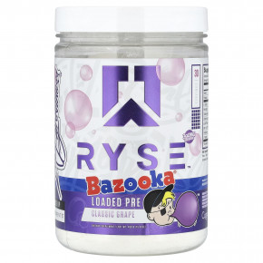 RYSE, Loaded Pre, Bazooka® Classic Grape, 450 г (15,9 унции) - описание | фото