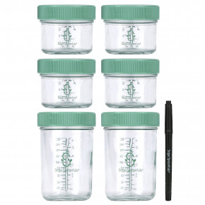 Sage Spoonfuls, стеклянные баночки для хранения детского питания, 6 шт. (Товар снят с продажи) в Москве - eco-herb.ru | фото