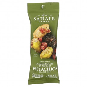 Sahale Snacks, Glazed Mix, фисташки со вкусом натурального граната, 9 пакетиков по 42,5 г (1,5 унции) каждый в Москве - eco-herb.ru | фото