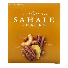 Sahale Snacks, глазированная смесь, со вкусом банана и рома, 9 пакетиков по 42,5 г (1,5 унции) в Москве - eco-herb.ru | фото