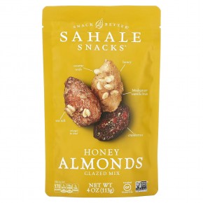 Sahale Snacks, Глазированная смесь, миндаль в меде, 113 г (4 унции) - описание