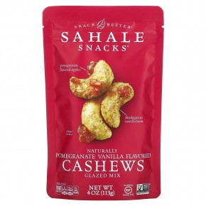 Sahale Snacks, глазированная смесь, кешью с натуральным гранатом и ванилью, 113 г (4 унции) - описание