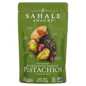 Sahale Snacks, Snack Better, фисташки с натуральным вкусом граната, глазированная смесь, 4 унции (113 г) - описание