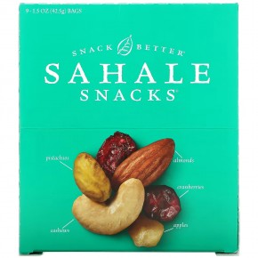 Sahale Snacks, смесь орехов и сухофруктов, классические фрукты и орехи, 9 пакетиков по 42,5 г (1,5 унции) в Москве - eco-herb.ru | фото