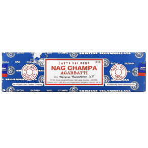 Sai Baba, Satya, Nag Champa, Agarbatti, Ароматические палочки, 100 г - описание | фото