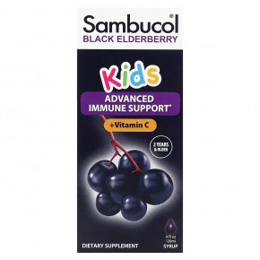 Sambucol, сироп из черной бузины, для детей от 2 лет, со вкусом ягод, 120 мл (4 жидк. унции) - описание