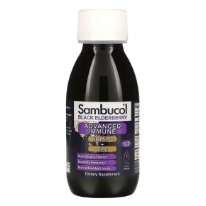 Sambucol, Сироп из черной бузины, улучшенный иммунитет, витамин C и цинк, натуральные ягоды, 120 мл (4 жидк. Унции) в Москве - eco-herb.ru | фото