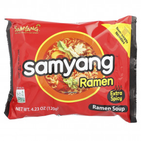 Samyang, Суп рамен, особый острый вкус, 4 упаковки по 120 г (4,23 унции) в Москве - eco-herb.ru | фото