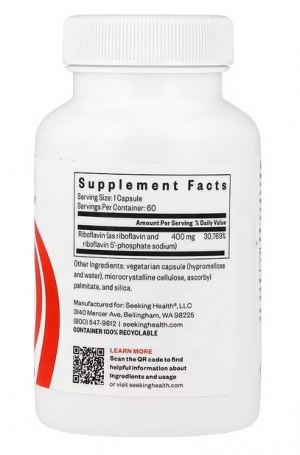 Seeking Health, рибофлавин, 400 мг, 60 капсул в Москве - eco-herb.ru | фото