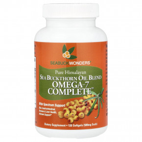 SeaBuckWonders, Pure Himalayan, Omega-7 Complete™, смесь с облепихой, 120 капсул (500 мг в 1 капсуле) в Москве - eco-herb.ru | фото