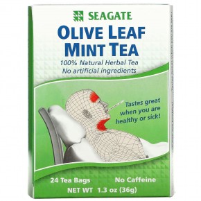 Seagate, Мятный чай с оливковыми листьями, 24 чайных пакетика, 1,3 унции (36 г) в Москве - eco-herb.ru | фото