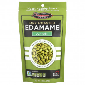 Seapoint Farms, эдамаме, обжаренный, с васаби, 99 г (3,5 унции) - описание | фото