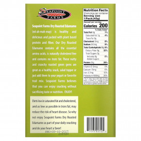 Seapoint Farms, Сухой жареный эдамам, острый васаби, 12 упаковок по 45 г (1,58 унции) каждая в Москве - eco-herb.ru | фото