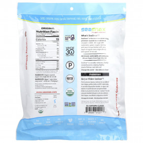 SeaSnax, Organic Roasted Seaweed Wrapz ™, оливковое масло и морская соль, 20 больших листов, 60 г (2,16 унции) в Москве - eco-herb.ru | фото