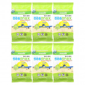 SeaSnax, органические морские водоросли, васаби, 6 пакетиков по 5 г (0,18 унции) в Москве - eco-herb.ru | изображение SeaSnax, органические морские водоросли, васаби, 6 пакетиков по 5 г (0,18 унции) в Москве - eco-herb.ru | фото